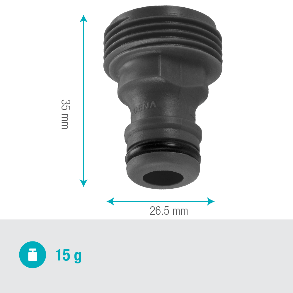 Gardena Garden Adapter, 26.5mm (G 3/4) Internal Thread Connector for ...
